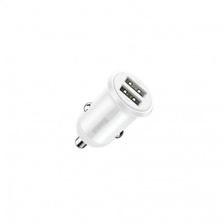 Baseus Grain Pro car charger 2x USB 4.8 A White