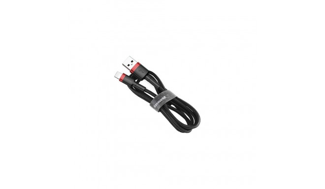 Baseus Cafule Cable durable nylon cable USB / Lightning QC3.0 1.5A 2M black-red (CALKLF-C19) Black