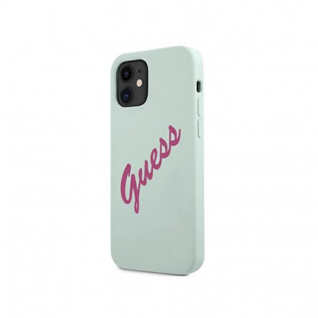 Guess kaitseümbris Apple iPhone 12 Mini 5.4" Vintage Fuschia Script, sinine