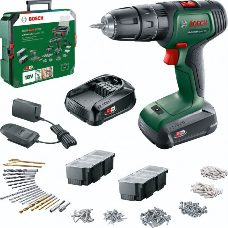 Bosch löök-kruvikeeraja UniversalImpact 18V + 241-tlg. tarvikukomplekt