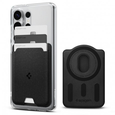 Magnetkinnitusega kaarditasku Urban Fit (MagFit), 3 kaardile, must, Qi2/MagSafe ühilduv, Samsung Gal