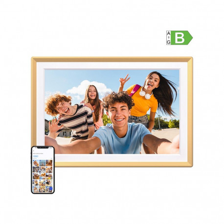 Digital Photo Frame - Arzopa D14 14-Inch Full HD Touchscreen 32GB Wi-Fi Golden