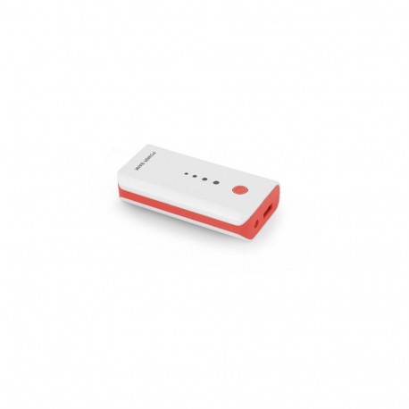 EMP104WR Esperanza power bank 5200mah electron led light biało/czerwony