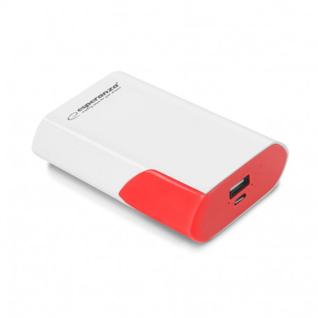 Esperanza akupank EMP111WR Boson 6000mAh, valge-punane
