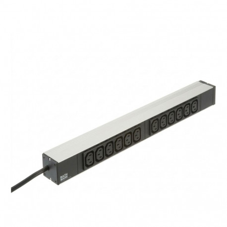 "BACHMANN Steckdosenleiste 48,26cm 19Zoll 1HE 12 x C13 Buchse Schutzkontakt-Stecker"