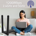 Qoltec WiFi adapter Dual 2x2dBi