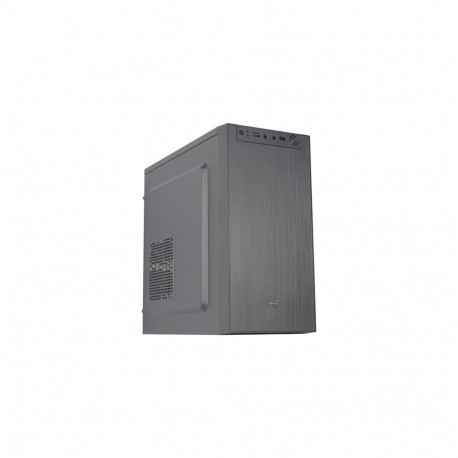 Aerocool CS108BKV1 Compact Micro ATX PC Case Aluminium Brushed 80cm Fan Black