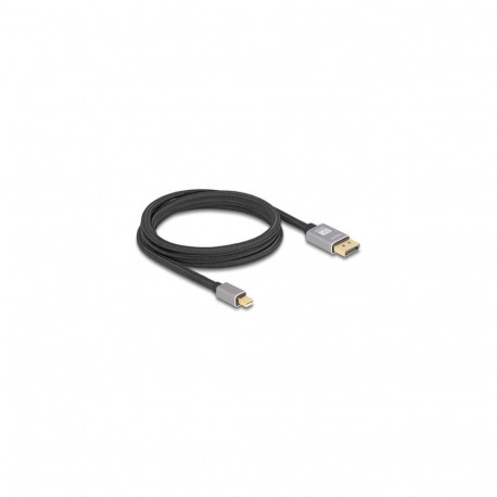 DeLOCK Mini DisplayPort to DisplayPort cable 8K 60 Hz 2 m grey metal without latch