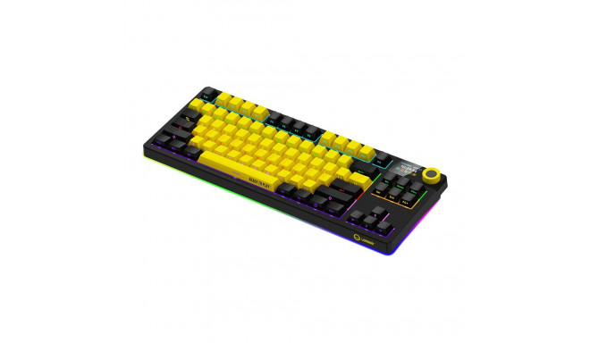 Lorgar KBP70TKLW, Wireless TKL Mechanical Gaming Keyboard Pro Black/Yellow