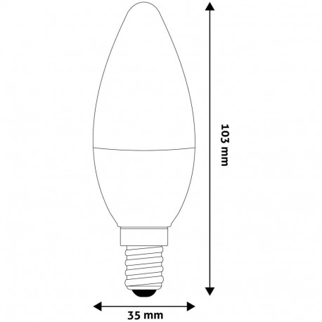 AVIDE E14 C37 6.5W 806lm 3000K