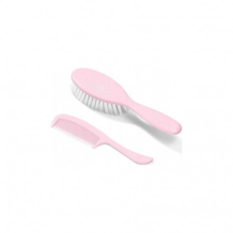 BabyOno Baby brush and comb pink Baby Ono