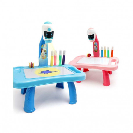 LEAN Toys Mini Projector Robot Table 2in1 Accessories Blue