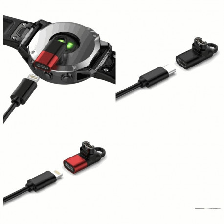 Beline Adapter USB-C for Garmin watch black/re