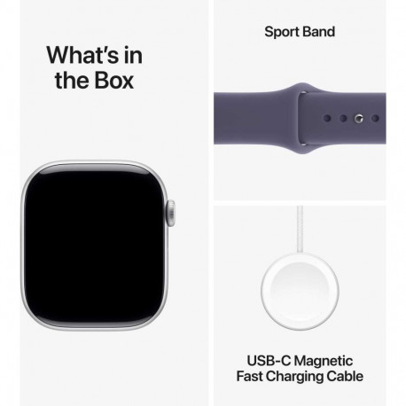 Apple Watch Series 11 46mm Silver /Purple Fog Sport Band - M/L