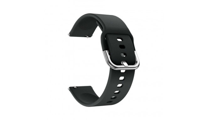 Riff 22mm Black Silicone Strap