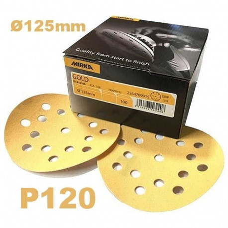 MIRKA GOLD 125MM GRIP 17H P120