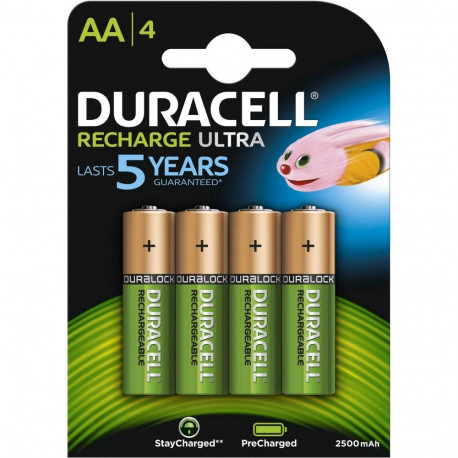 Duracell Rechargeable 2500mAh HR6 AA (LR6), 4-pack
