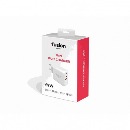 Fusion Accessories Energy GaN 67W USB-C / USB-A / 3A White