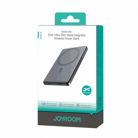 Joyroom JR-PBM08 magnetic powerbank 20W 5000mAh slim (gray)