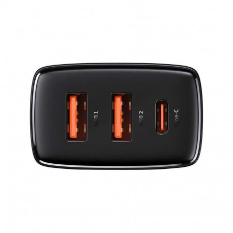 Baseus 30 W 2xUSB + USB-C QC3.0 PD3.0 BSU2897BLK