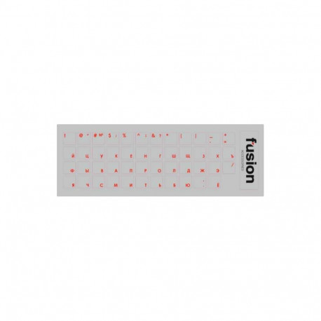 Fusion Accessories "Laminated Stickers RU / ENG" Transparent/Red