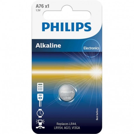 Philips A76/01B mini alkaline battery LR44 / 1 pc