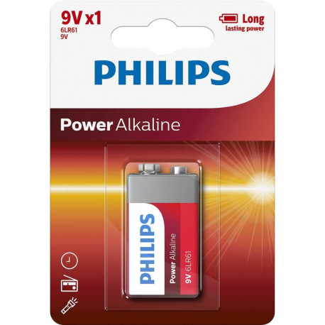 Philips 6LR61P1B/10 Power alkaline battery 9V / 1 pc