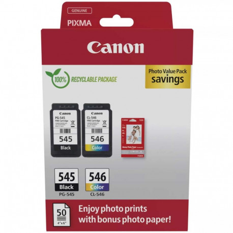 Canon PG-545/CL-546 Color + Photo Paper Value Pack