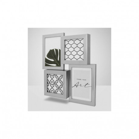 Frame - Knor 3D Photo Frame For 4 Images 28x32cm Silver