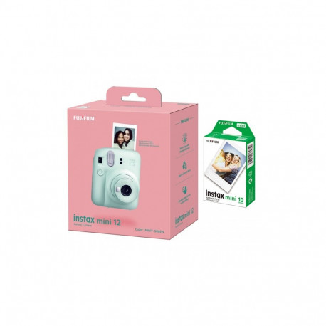 Instant camera instax mini 12 MINT GREEN + instax mini glossy (10pcs)