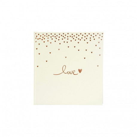 Album - GOLDBUCH 08015 Raining Hearts 60 Pages 30x31cm White Sheets Peach