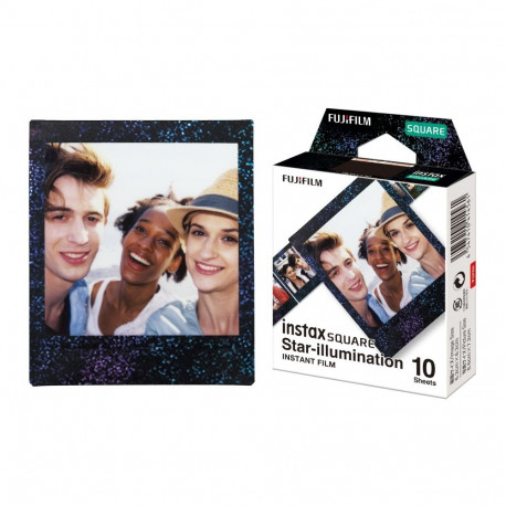 Photo Film - Fujifilm Instax Square Glossy Star Illumination Film 10 Sheets Color