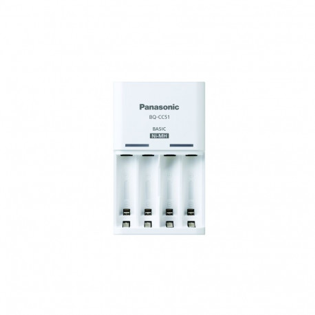 Charger - Panasonic ENELOOP K-KJ51MCD04E, Charges 4xAAA Batteries, 10 Hours, Black