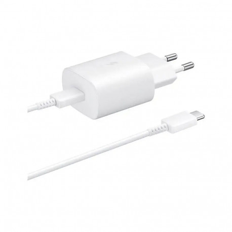 Samsung EP-TA800EWE + EP-DA705BWE travel charger | 25W | USB-C | with USB-C cable | white (OEM)