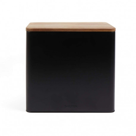 Salter BW128991 Toronto Bread Bin, Black/Wooden