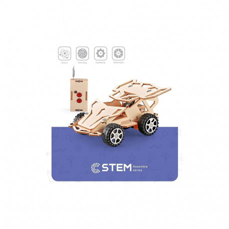 Wooden Assembly Kit Remote Control Car, STEM Educational Toy