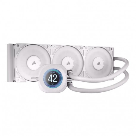 CORSAIR vedeliku CPU jahuti NAUTILUS 360 LCD 360mm radiaator, valge