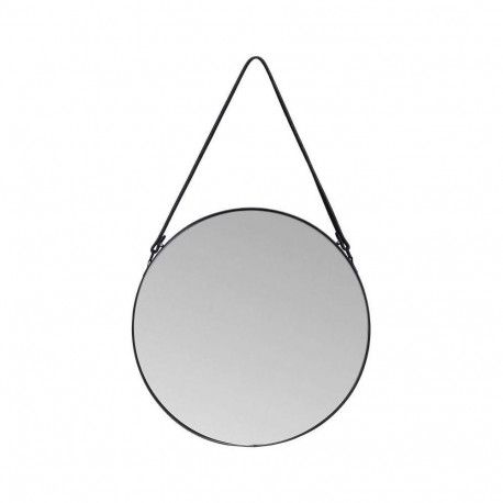 HANGING MIRROR PERITO ROUND 80 CM BLACK