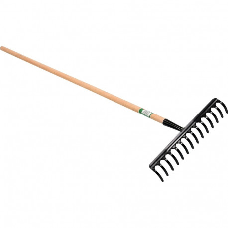 Flo rake 35784, 1400mm, 38cm, 14 teeth, wooden handle, steel head, multi-purpose