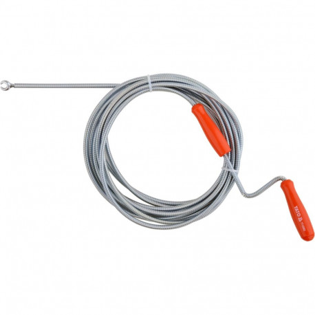 Yato drain auger YT-25003, 5 m, 6x1.3 mm, spring steel, U tip, PVC handle