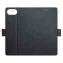 3mk Wallet Case for iPhone 16e - Black
