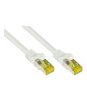 "Python Patchkabel mit Cat.7 Rohkabel S/FTP PiMF halogenfrei 0,5m weiß"