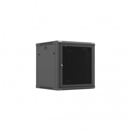 RACK CABINET 19" WALL-MOUNT 12U/600X600 (FLAT PACK) WITH PERFORATED DOOR BLACK LANBERG
