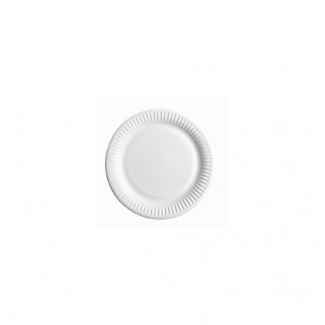 Taldrik, paber, valge, D - 18 cm, 50tk/ pakis