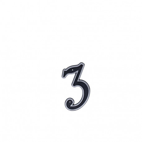BLASTIC HOUSE NUMBER 3 150MM BLACK