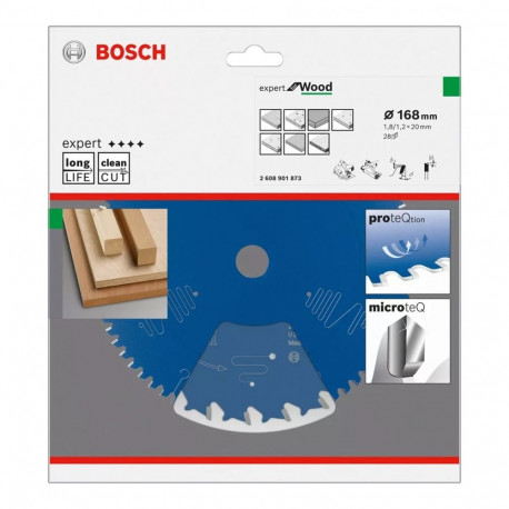 EXPERT Wood Kreissägeblatt, Ø 168mm, 28Z (Bohrung 20mm, für Handkreissägen)