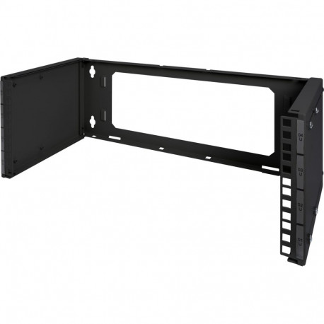 Digitus patch holder for wall mounting, 483mm (19") (black, 4 U, depth adjustable 250mm - 430mm)