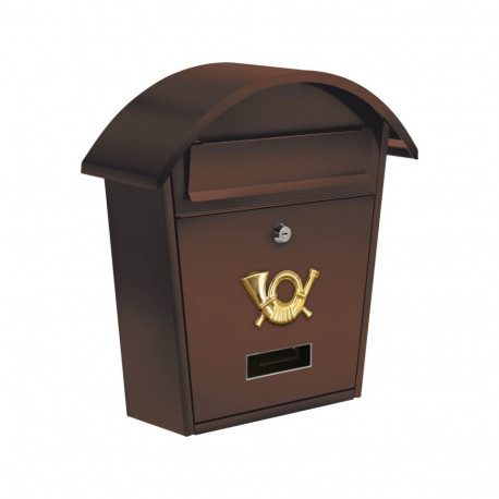 Vorel Mailbox 78587, 380x320x105mm, 220mm, 0.6mm, steel plate, brown, galvanized, key lock, 2 keys