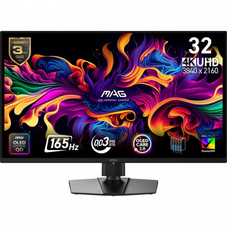 Monitor|MSI|31.5 "|3840 x 2160 pixels|4K Ultra HD|Native aspect ratio 16:9|QD-OLED|Flat|MAG322UPQD-O