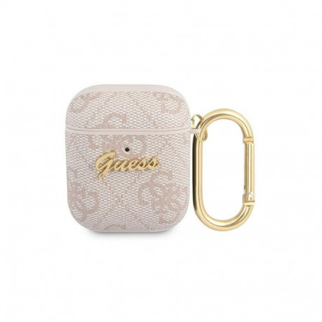 Guess Apple AirPods 1/2 cover 4G Script Metal Collection Pink